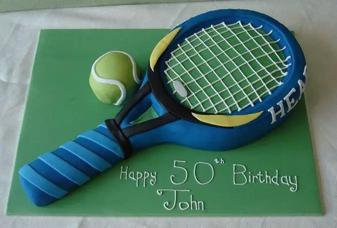 tennis racquet birthday cake