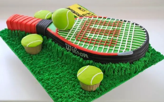 tennis racquet birthday cake