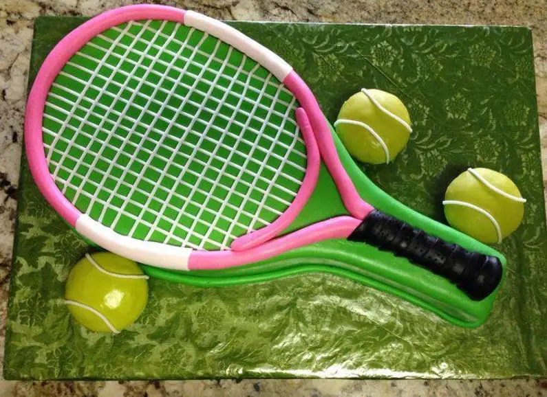 tennis racquet birthday cake