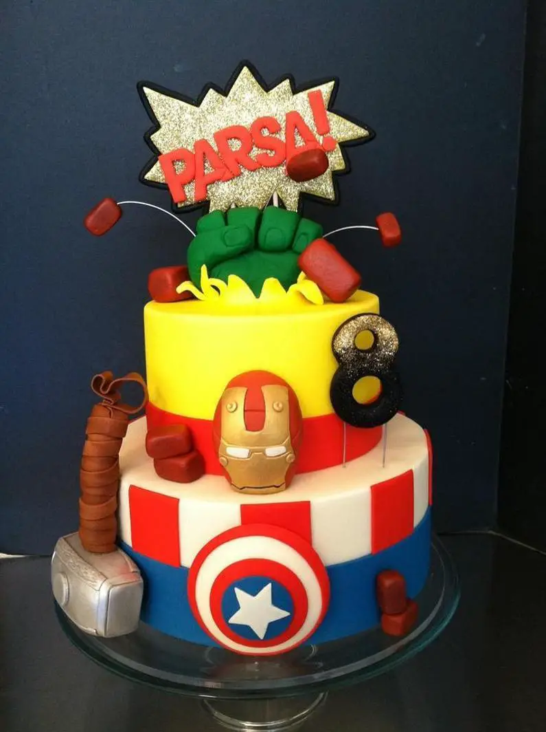 the avengers birthday cakes