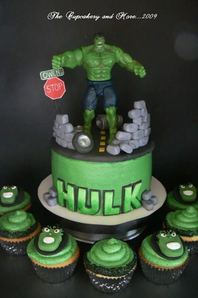 the incredible hulk birthday cake