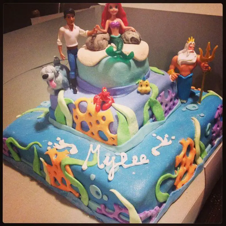 the little mermaid birthday cake