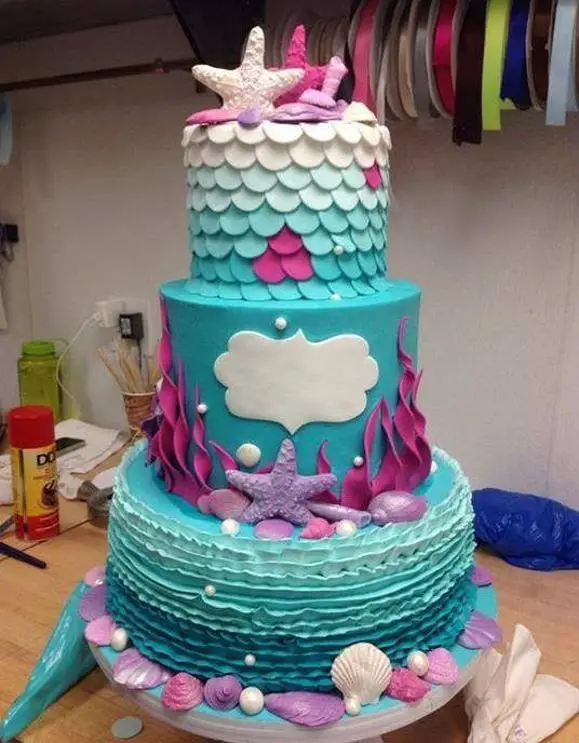the little mermaid birthday cake ideas