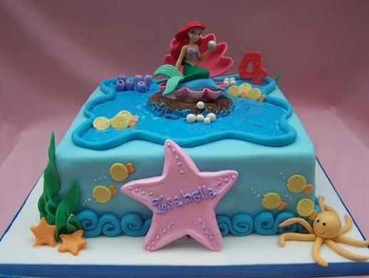 The little mermaid birthday cakes