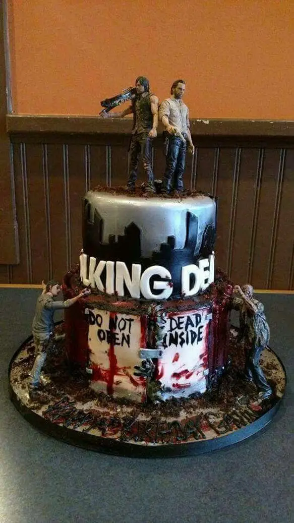 the walking dead birthday cake