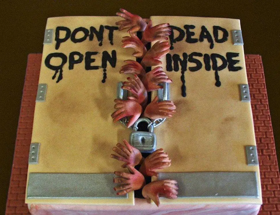 the walking dead birthday cake