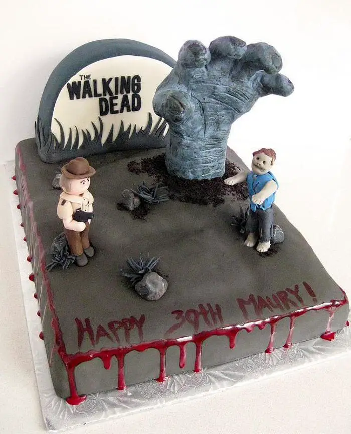 the walking dead birthday cake