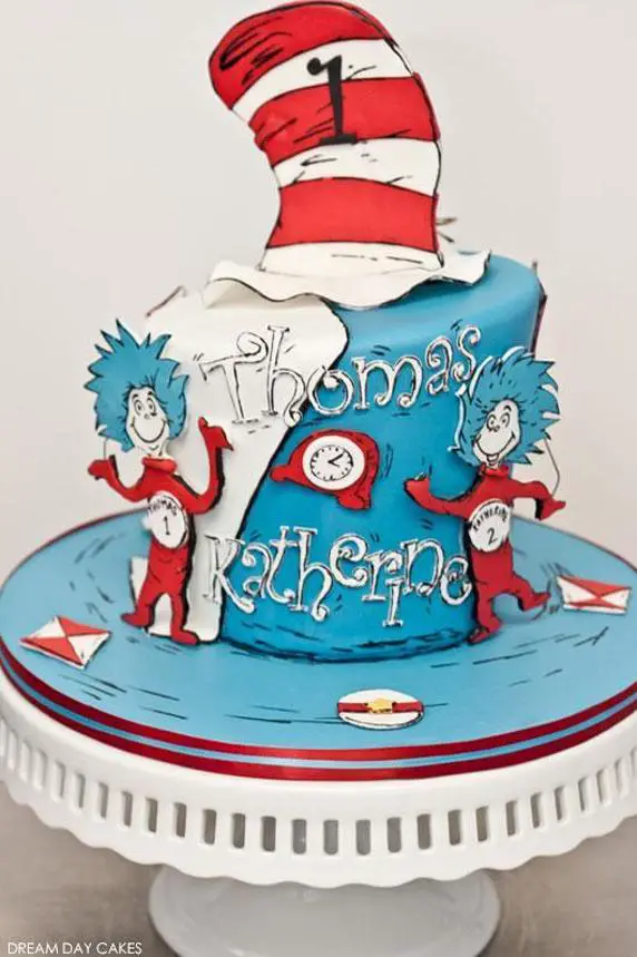 thing one and thing two birthday cakes