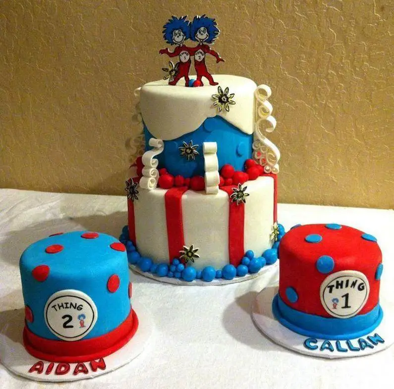 thing one and thing two birthday cakes