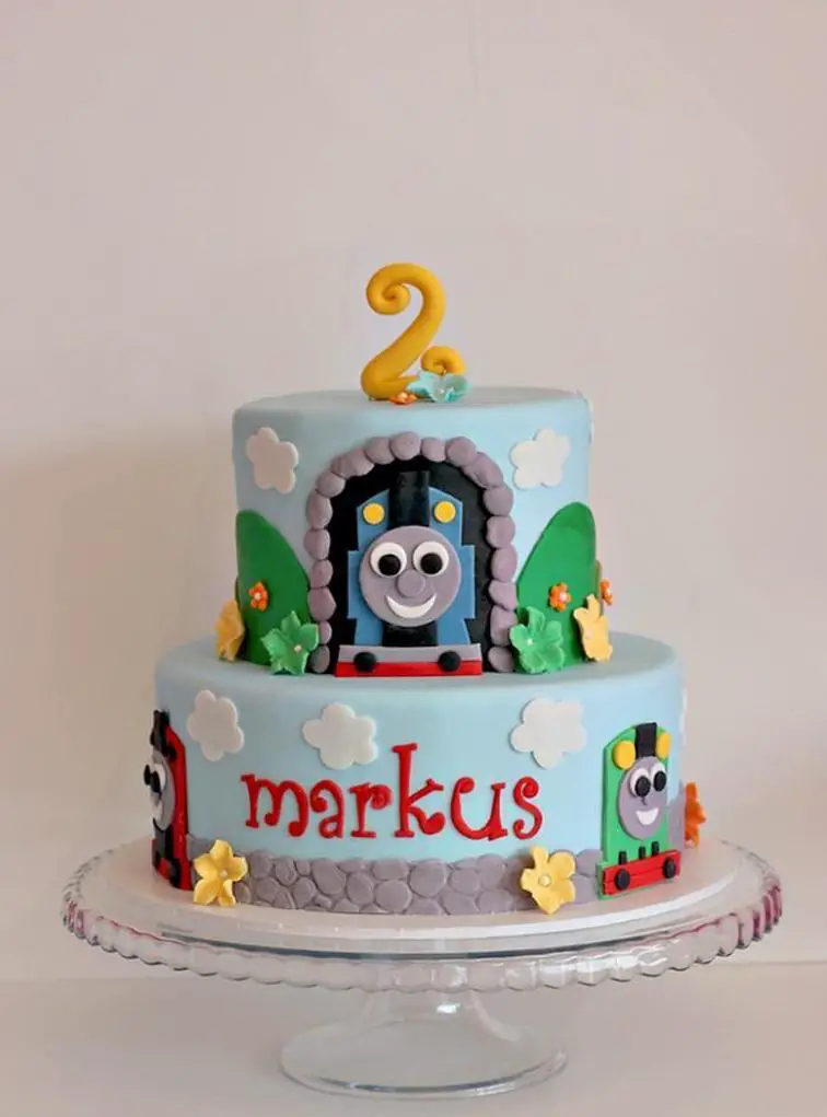thomas 2nd birthday cake