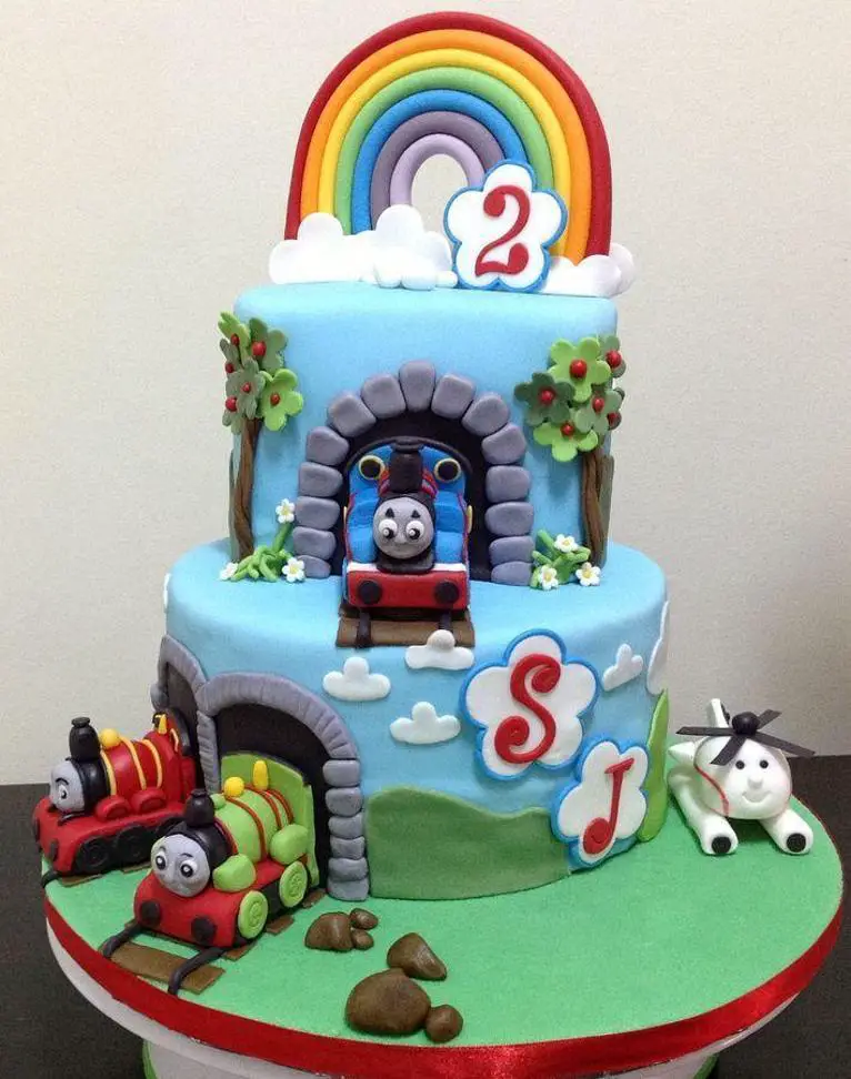 thomas 2nd birthday cake