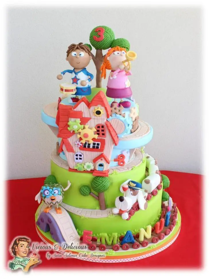 tickety toc birthday cake