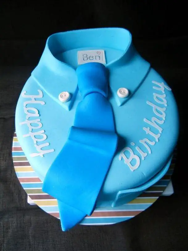 tie birthday cake