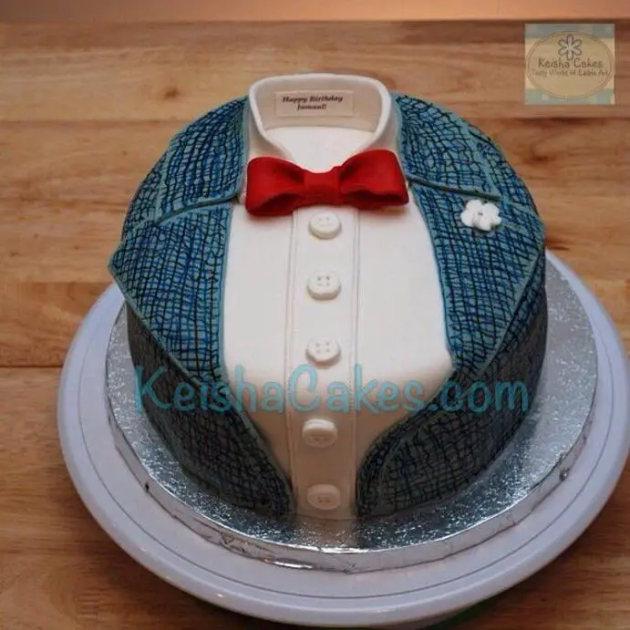 tie birthday cake