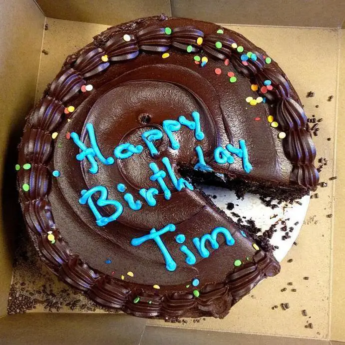 tim birthday cake