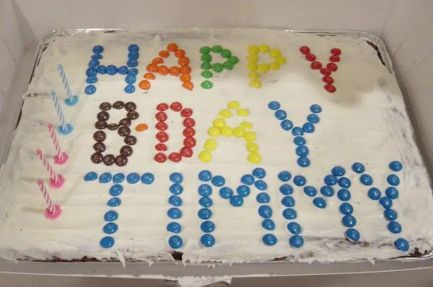 Tim birthday cake