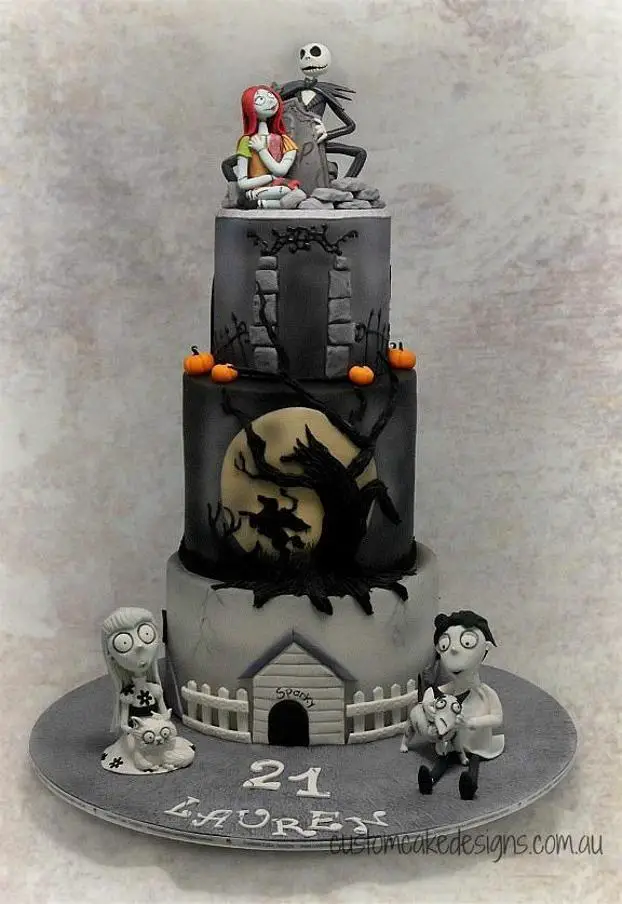 Tim burton birthday cake