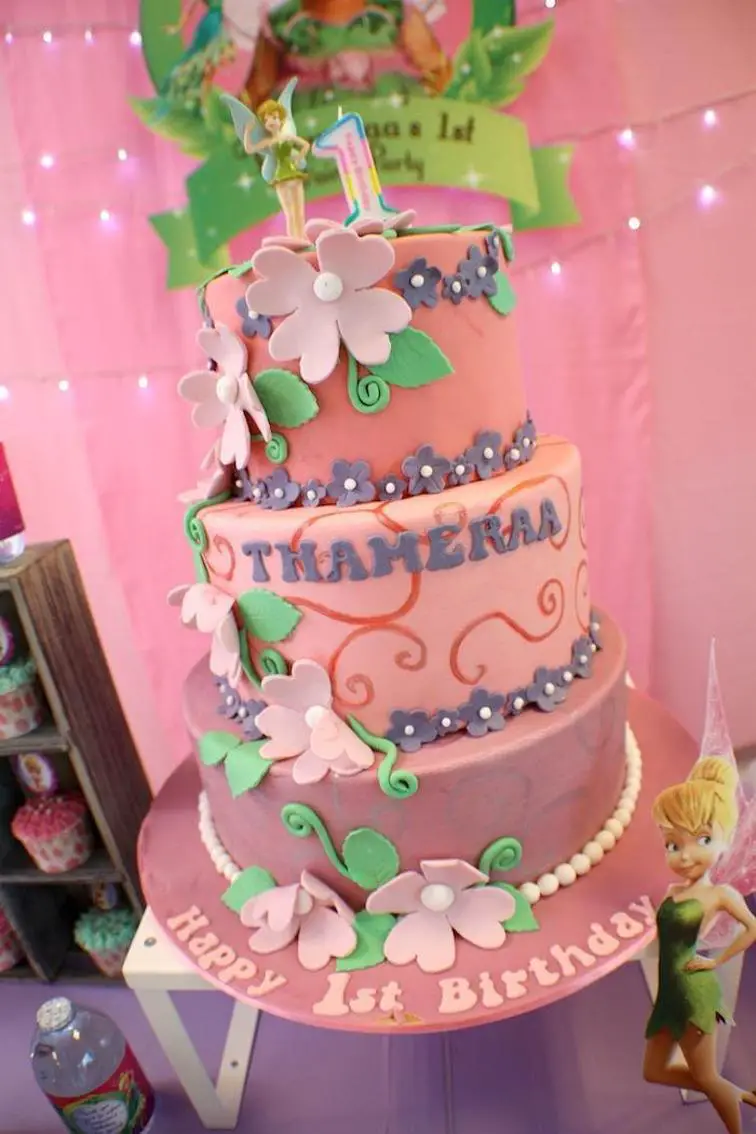 tinkerbell 1st birthday cake
