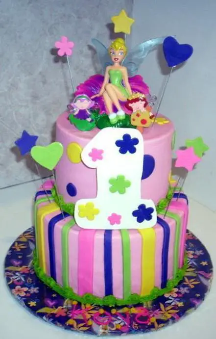 tinkerbell 1st birthday cake