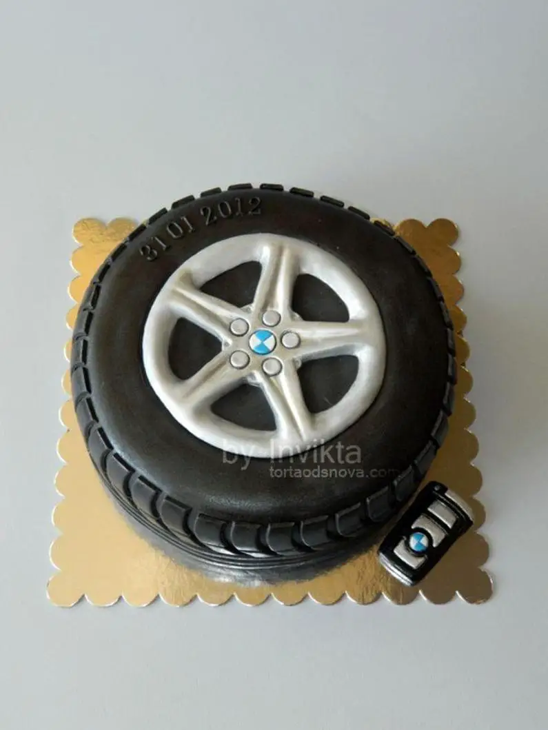 tire birthday cake