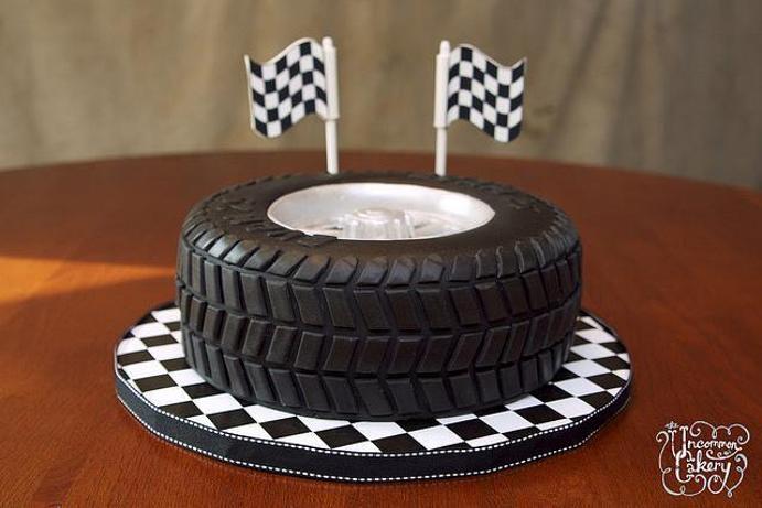 tire birthday cake
