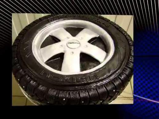 tire birthday cake