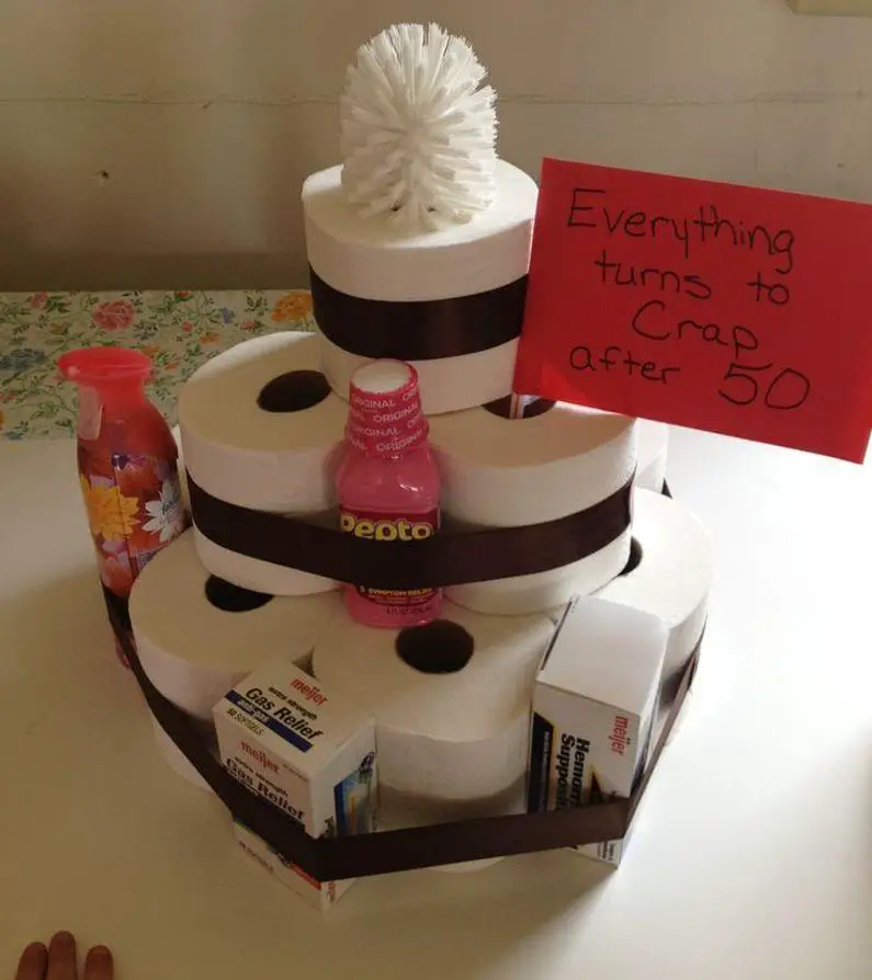 toilet paper birthday cake