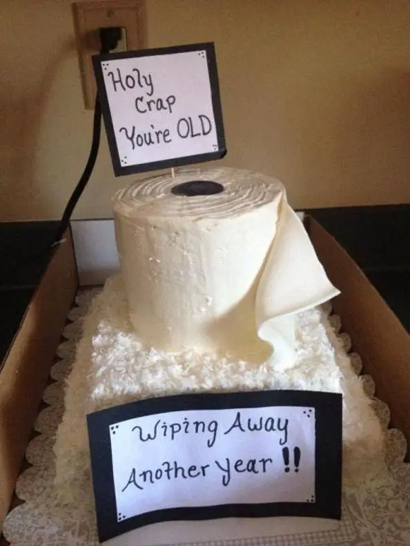 toilet paper birthday cake