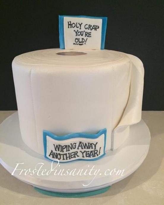 toilet paper birthday cake