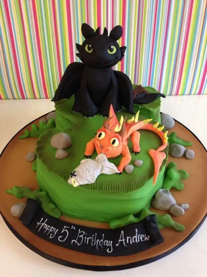 toothless dragon birthday cake