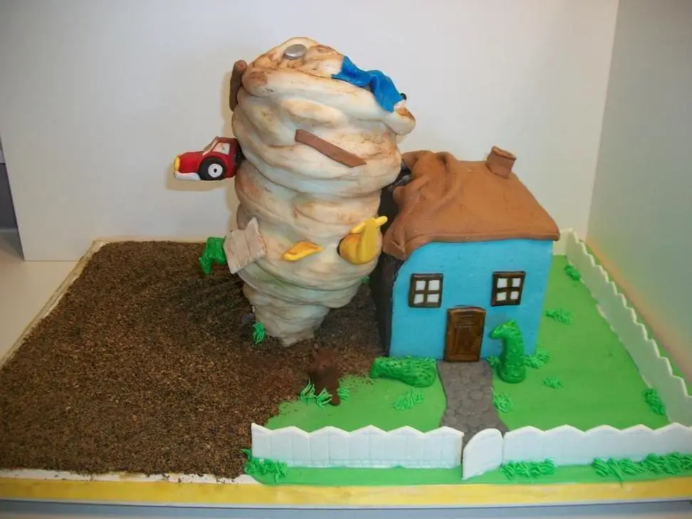 tornado birthday cake