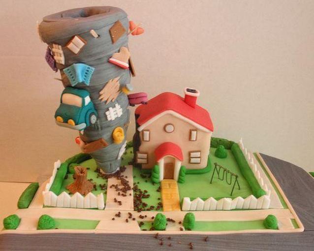 tornado birthday cake