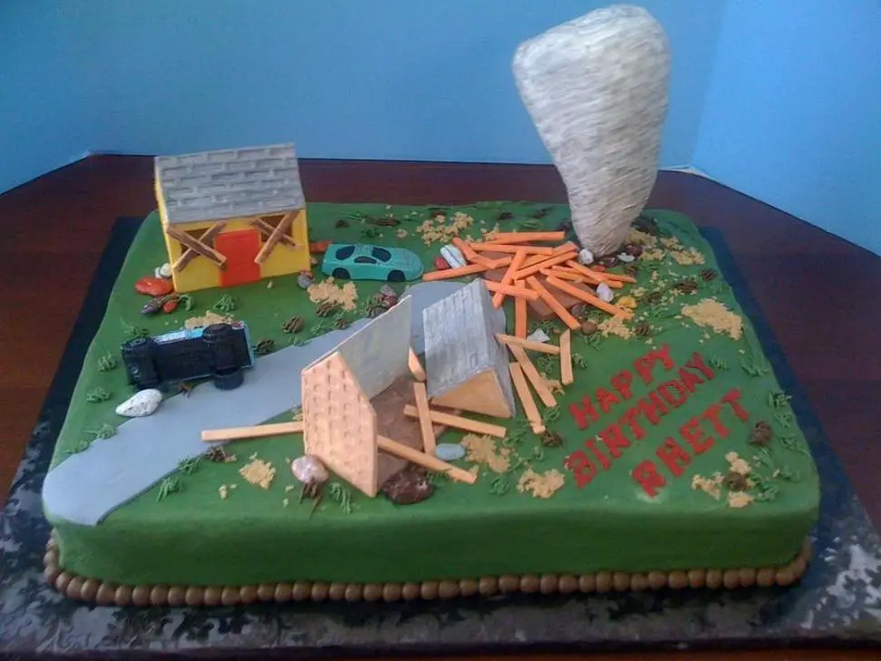 tornado birthday cake