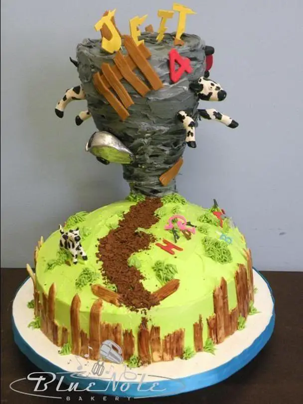 tornado birthday cake